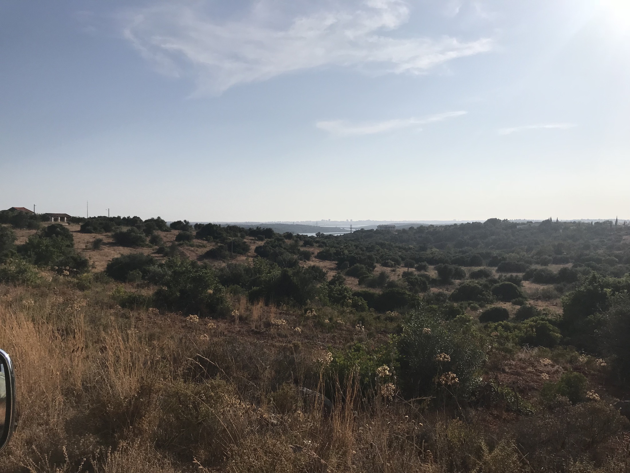 Site view across the Algarve landscape towards the coast